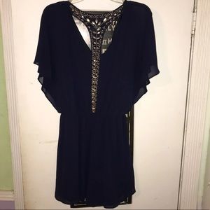 Navy Blue Romper